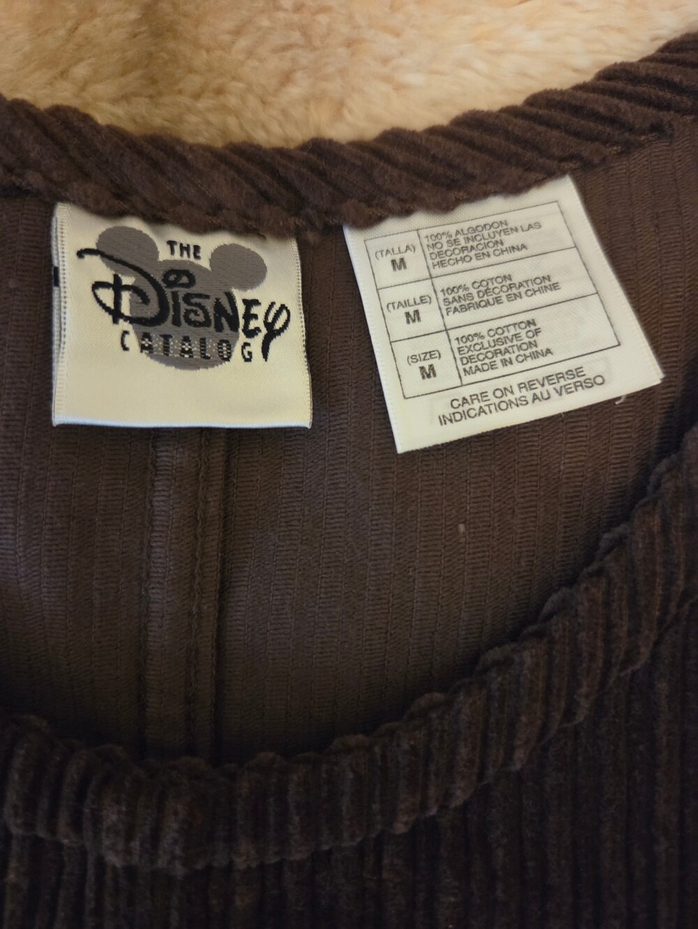 Disney Brown Corduroy Winnie the Pooh Mini Pinafore Dress - Picture 9 of 11